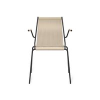 Noel Dining Chair with Armrests Black/ Linen