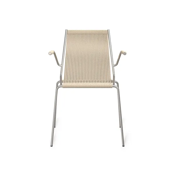 Noel Dining Chair with Armrests Steel/Linen