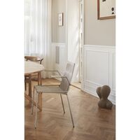 Noel Dining Chair with Armrests Steel/Linen