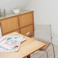 Noel Dining Chair with Armrests Steel/Linen