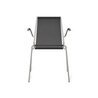 Noel Dining Chair with Armrests Steel/ Black Linen