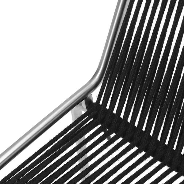 Noel Dining Chair with Armrests Steel/ Black Linen