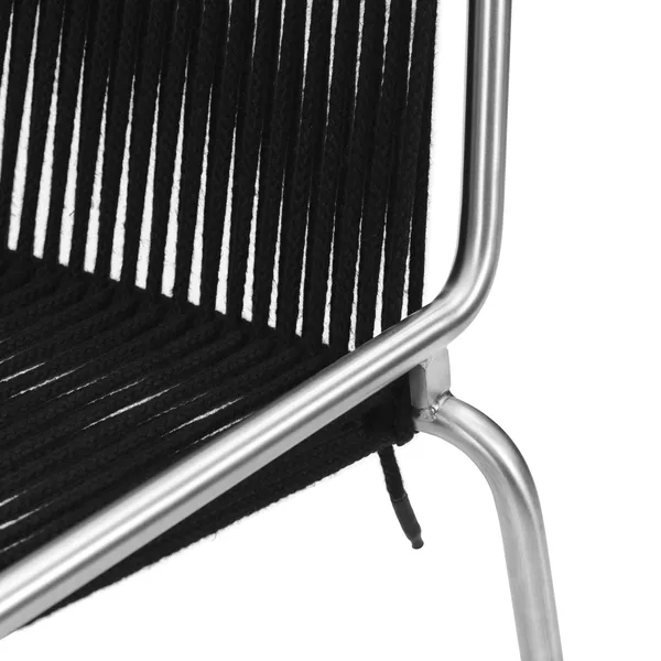 Noel Dining Chair with Armrests Steel/ Black Linen