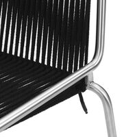 Noel Dining Chair with Armrests Steel/ Black Linen