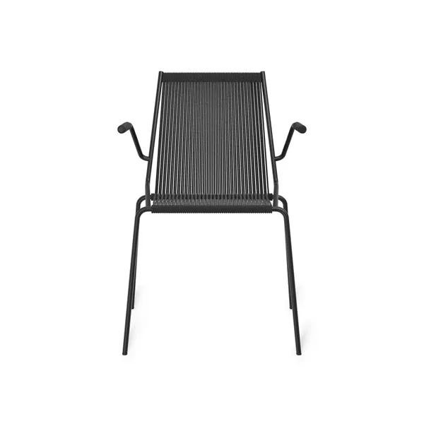 Noel Dining Chair with Armrests Black