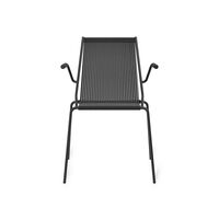 Noel Dining Chair with Armrests Black