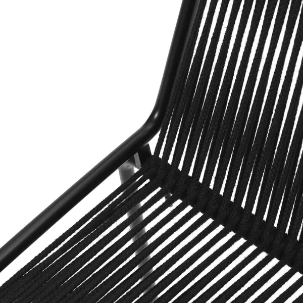 Noel Dining Chair with Armrests Black