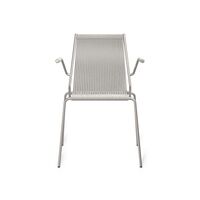 Noel Dining Chair with Armrests Steel/ Gray Wool