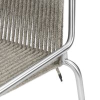 Noel Dining Chair with Armrests Steel/ Gray Wool