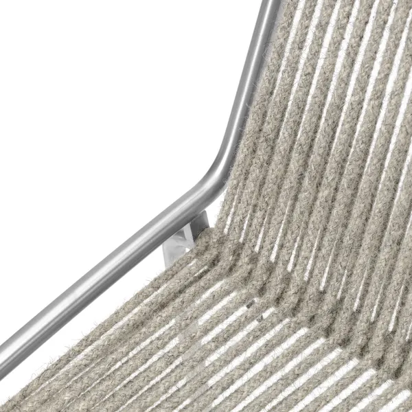 Noel Dining Chair with Armrests Steel/ Gray Wool