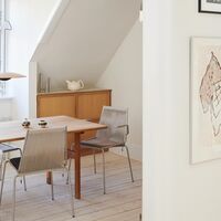 Noel Dining Chair with Armrests Steel/ Gray Wool