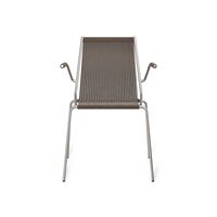 Noel Dining Chair with Armrests Steel/Dark Gray Wool