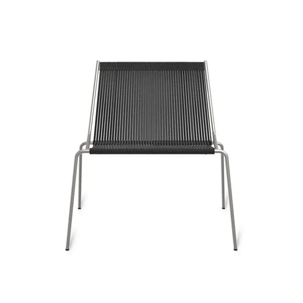 Noel Armchair Stainless steel/Black Linen