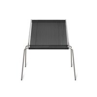 Noel Armchair Stainless steel/Black Linen
