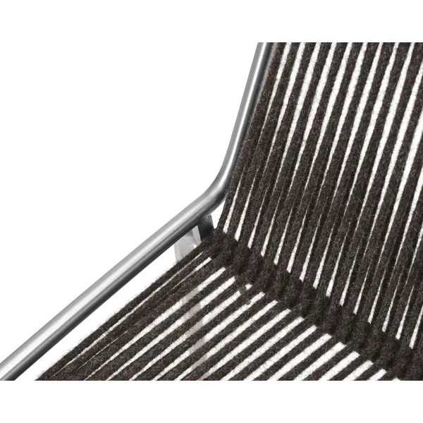 Noel Armchair Stainless Steel/ Dark Gray Wool