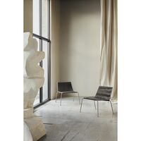 Noel Armchair Stainless Steel/ Dark Gray Wool
