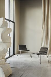 Noel Armchair Black/ Dark Gray Wool