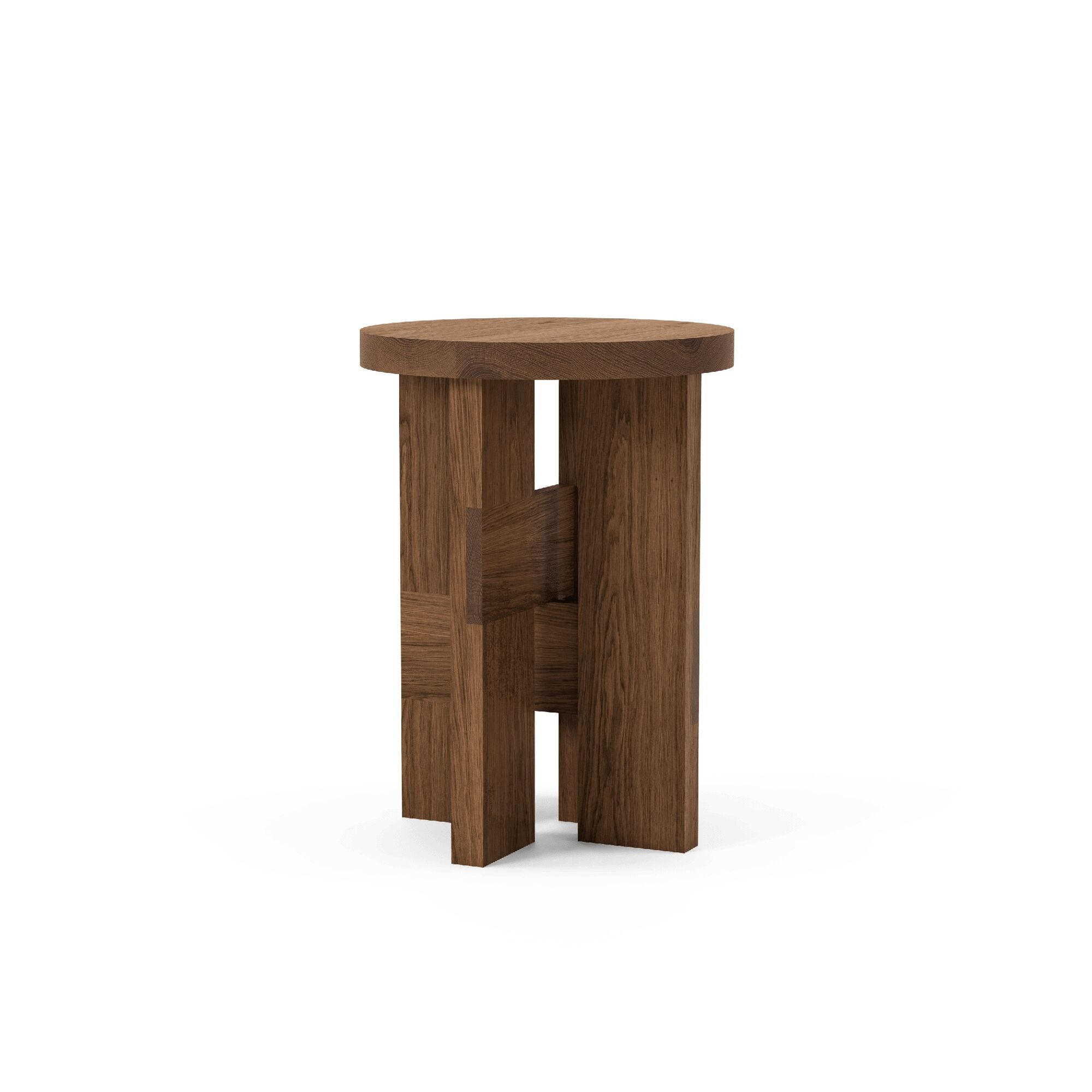 Tabouret/Table D'appoint Mio Chêne Massif Teinté