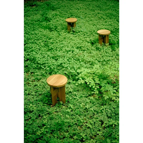 Mio Stool/Side Table Solid Stained Oak