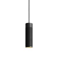 Taklampe Sort Polert Messing