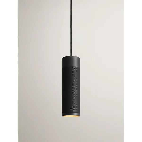 Taklampe Sort Polert Messing