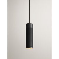Taklampe Sort Polert Messing