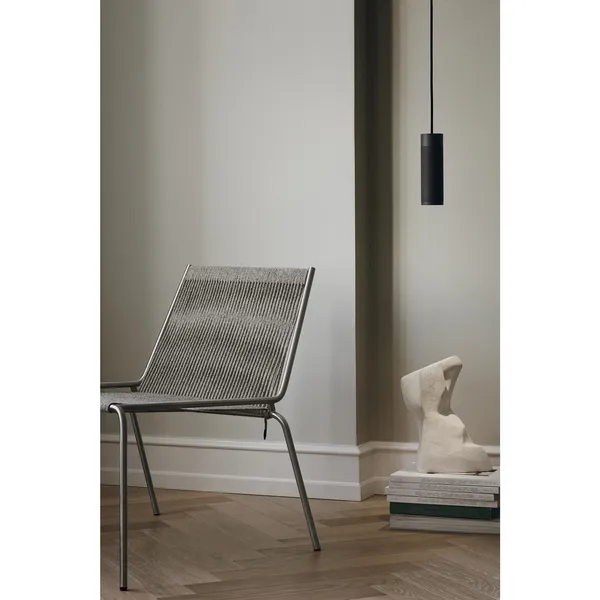 Taklampe Sort Polert Messing