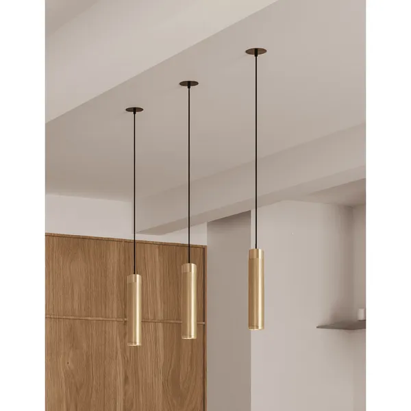 Cartridge Pendant Long Brass