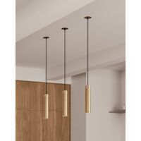 Cartridge Pendant Long Brass