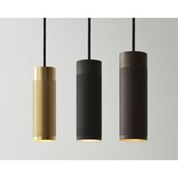 Cartridge Pendant Long Burnished Brass