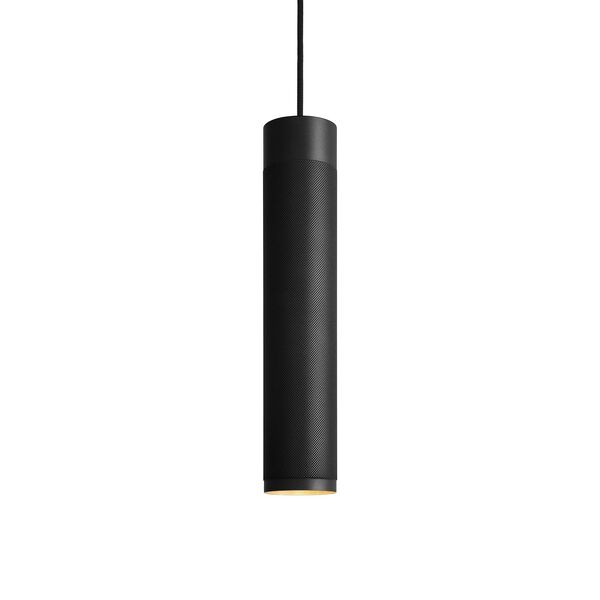 Cartridge Pendant Long Black Burnished Brass