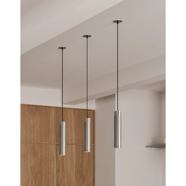 Cartridge Pendant Long Nickel Plated Brass