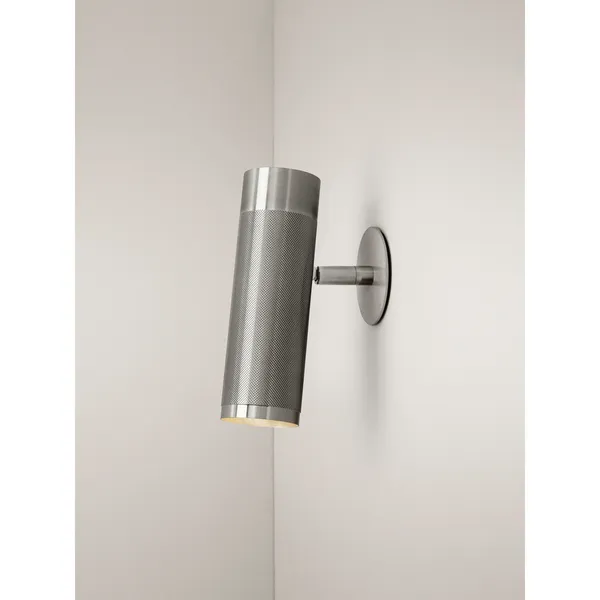 Patrone Infälld Vägglampa Stor Nickelpläterad Mässing