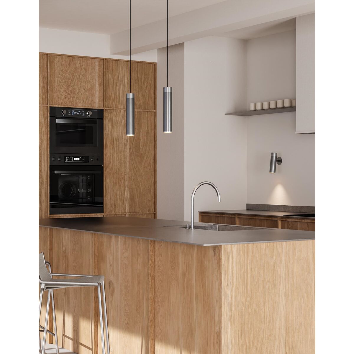 Patrone Recessed Wall Lamp Large Nickel Plated Brass