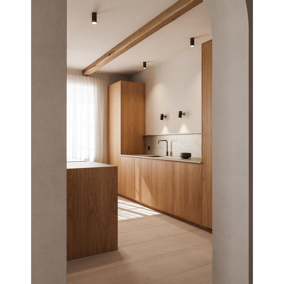 Patrone Recessed Wall Lamp Large Nickel Plated Brass