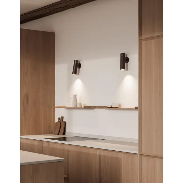 Patronen Wandlampe, Klein, Brüniertes Messing