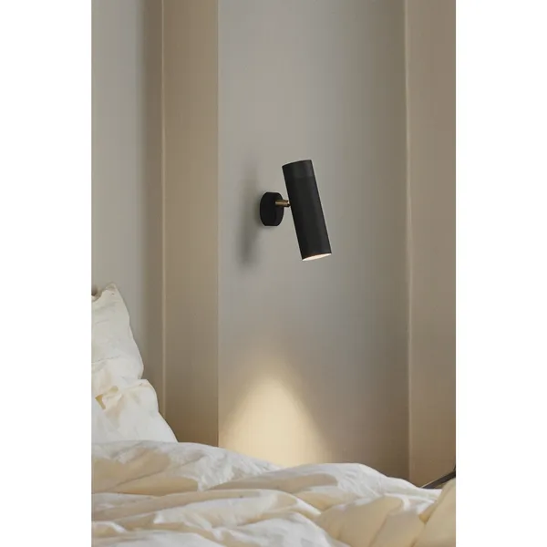 Patrone Wall Lamp Black Burnished Brass/ Brass