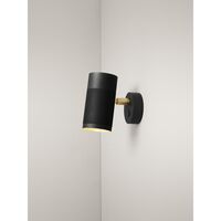 Patrone Wall Lamp Small Black Burnished Brass/ Brass