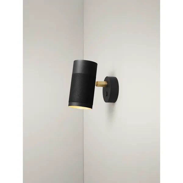 Patrone Wall Lamp Small Black Burnished Brass/ Brass