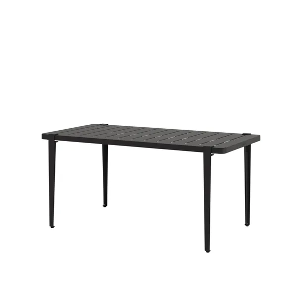 Midi Outdoor Table 160 x 80 cm Graphite Black