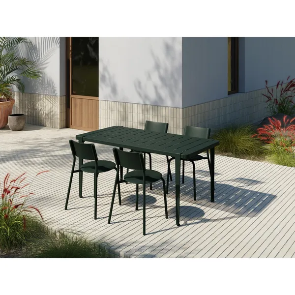 Midi Outdoor Table 160 x 80 cm Graphite Black