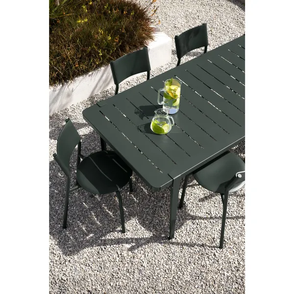 Midi Outdoor Table 160 x 80 cm Graphite Black