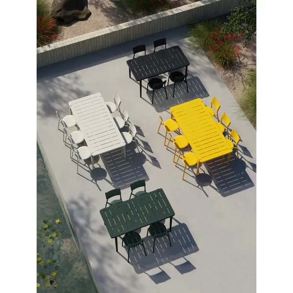 Midi Outdoor Table 160 x 80 cm Sun Yellow