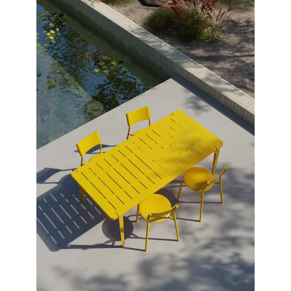 Midi Outdoor Table 160 x 80 cm Sun Yellow