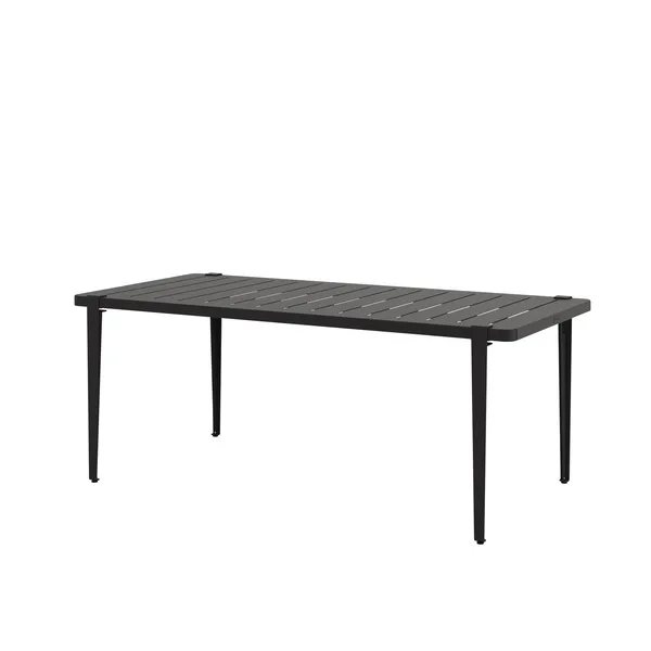 Midi Outdoor Table 190 x 90 cm Graphite Black