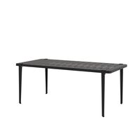 Midi Outdoor Tisch 190 x 90 cm Graphitschwarz