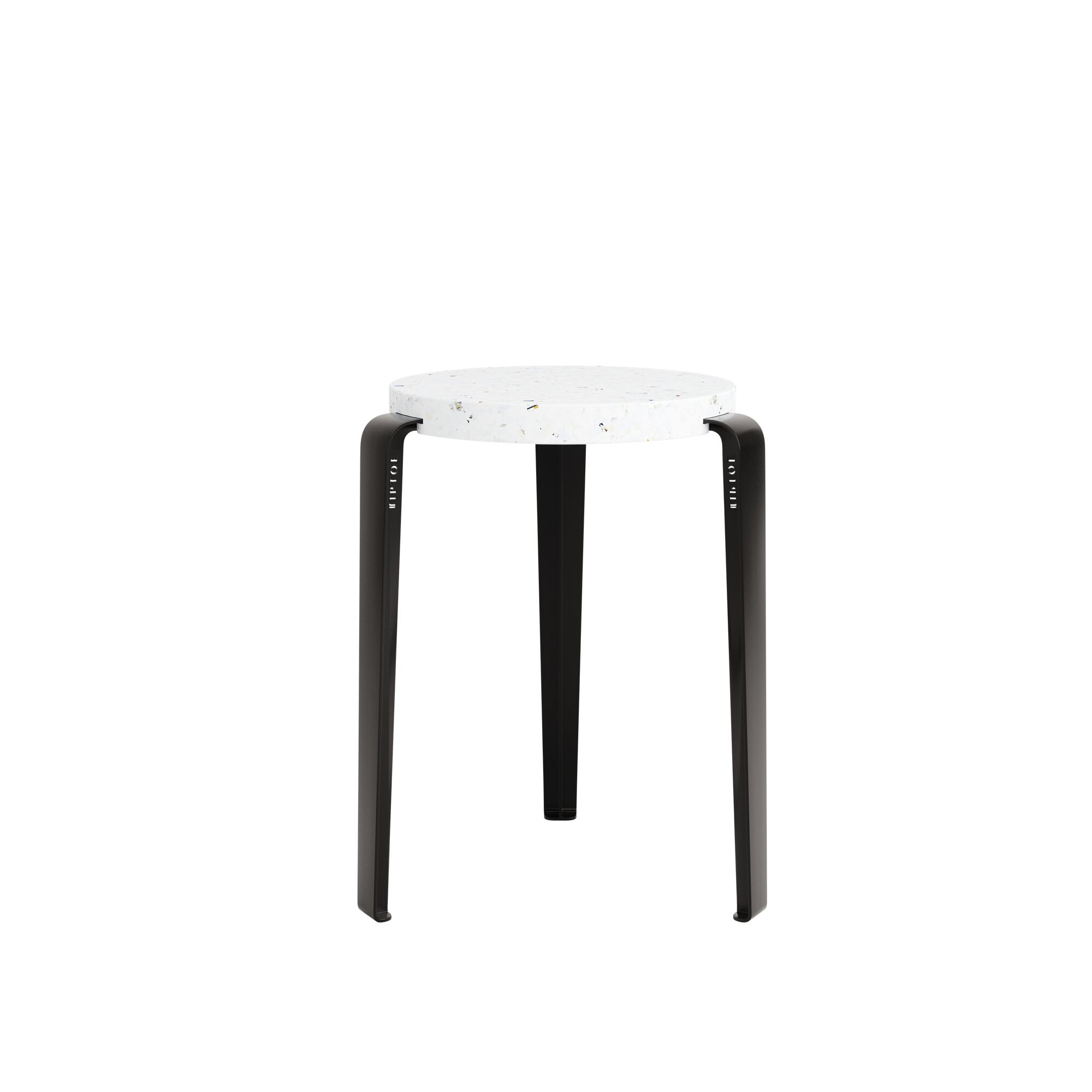 LOU Skammel Genanvendt Plastik Hvid/Graphite Black
