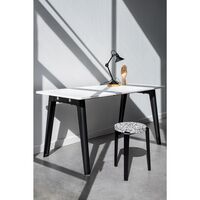 LOU Stool Recycled Plastic White/Graphite Black