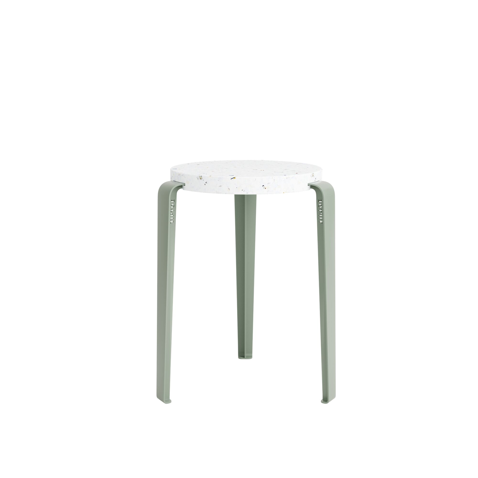 LOU Skammel Genanvendt Plastik Hvid/Eucalyptus Grey