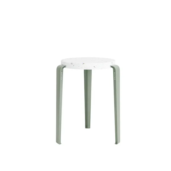 LOU Stool Recycled Plastic White/ Eucalyptus Grey
